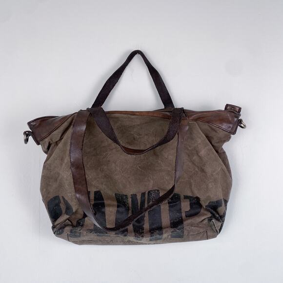 Campomaggi Denver Shopping Bag in Canvas w/ Graphic Print - Picture 3 of 8